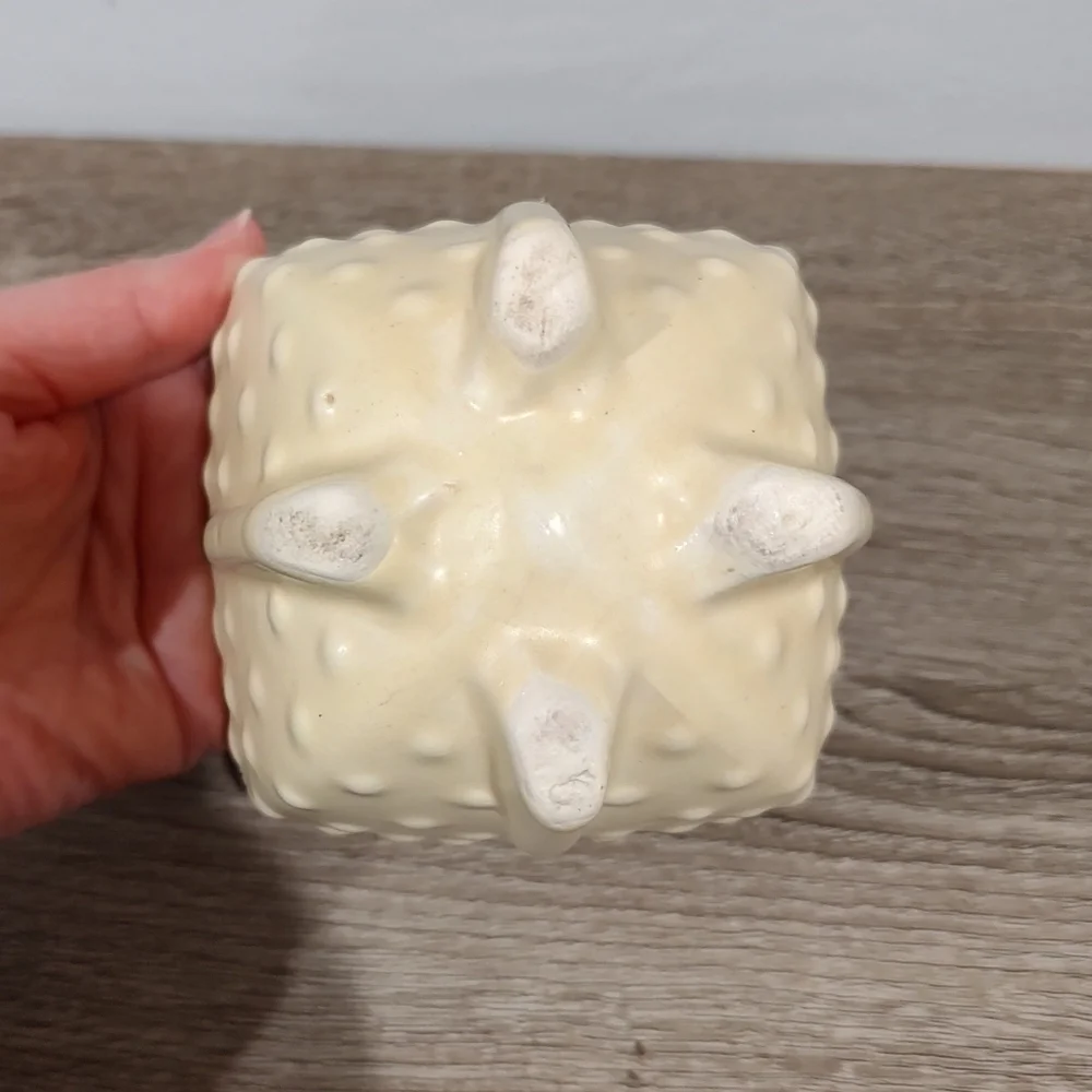 McCoy Pottery Vintage Hobnail Vase Yellow Ceramic Glazed MCM Mid+Century 40s
